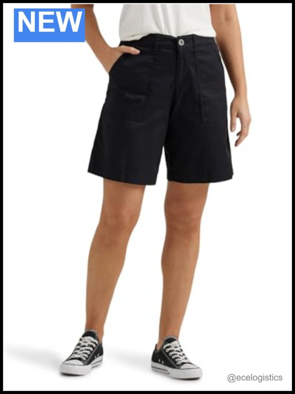 Ultra Lux Comfort Flex-to-Go Utility Bermuda Shorts 9" Inseam
